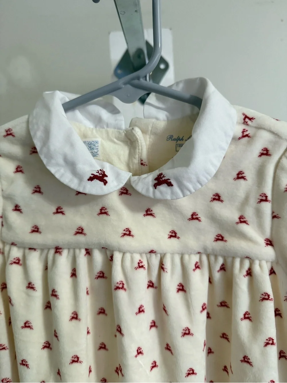 Ralph Lauren Reindeer-Print Velour Dress